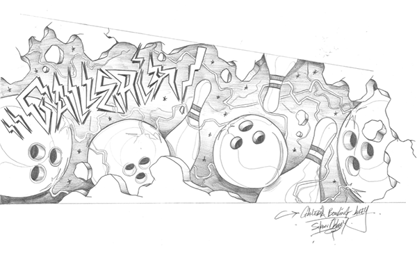 600x364 Galleria Bowling Alley On Behance - Bowling Alley Sketch