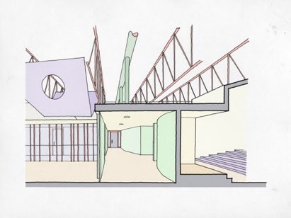 411x308 North Shore Community College - Bowling Alley Sketch