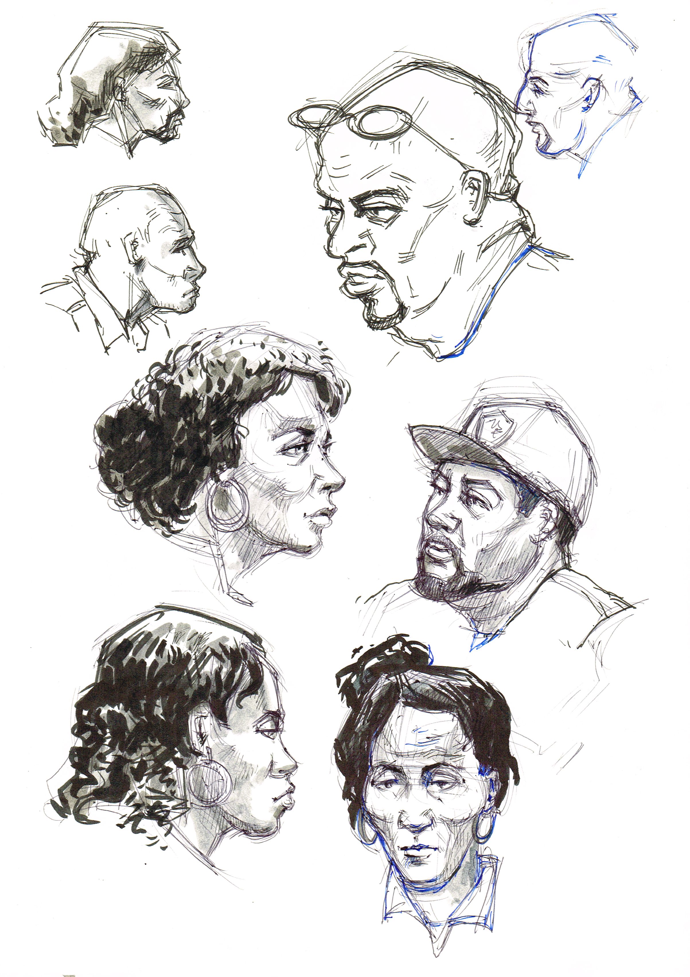 2406x3407 Random Quick Pen Amp Pencil Sketches Done Over Drinks - Bowling Alley Sketch