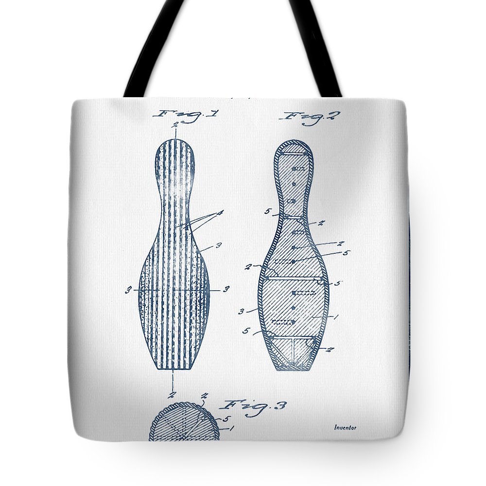 1000x1000 Bowling Pin Patent Drawing From 1939 - Bowling Pin Sketch
