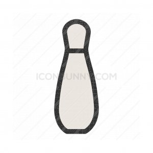 300x300 Bowling Pin Line Icon - Bowling Pin Sketch