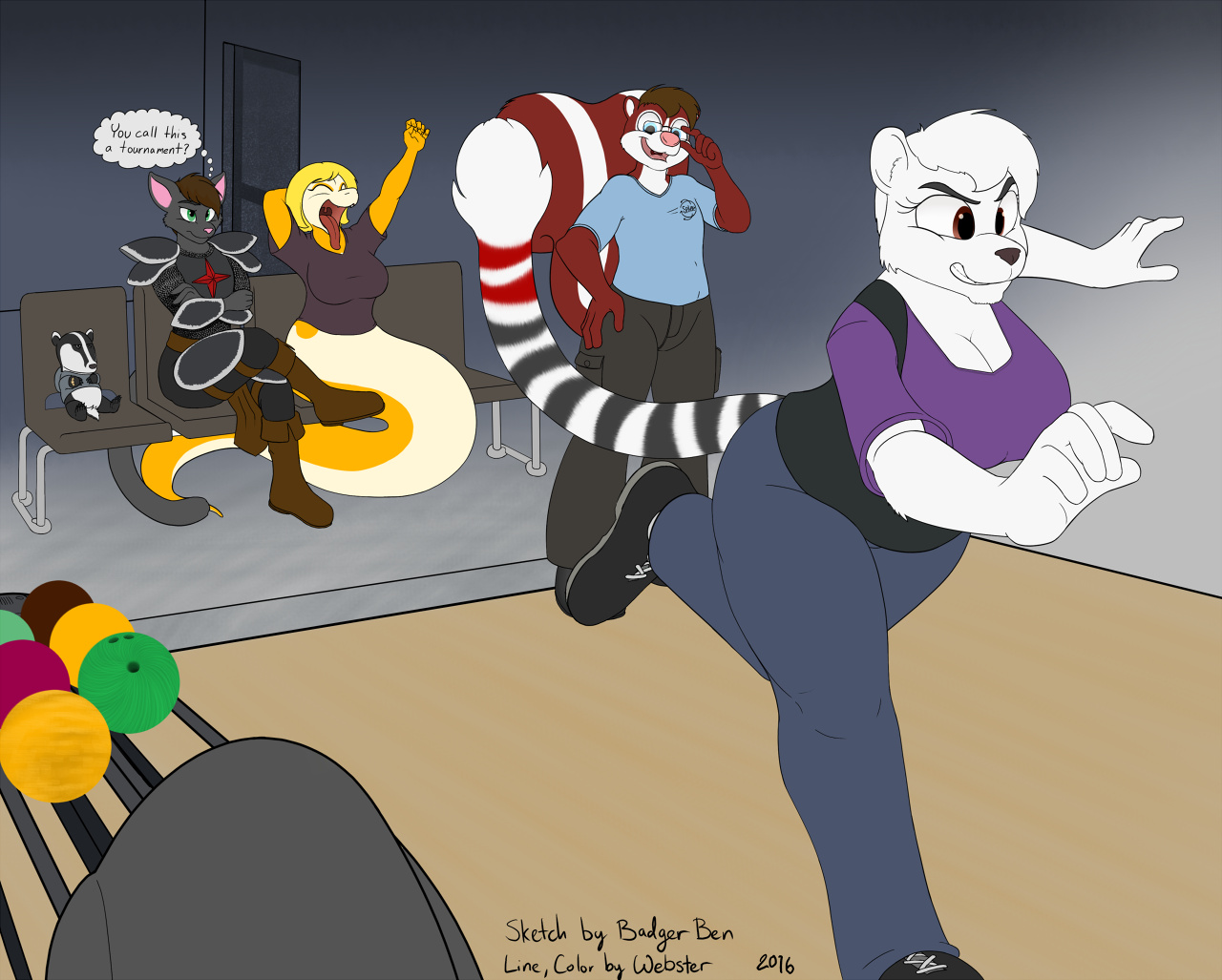 1280x1027 Bowling [Sketch By Badgerben] By Webster - Bowling Sketch