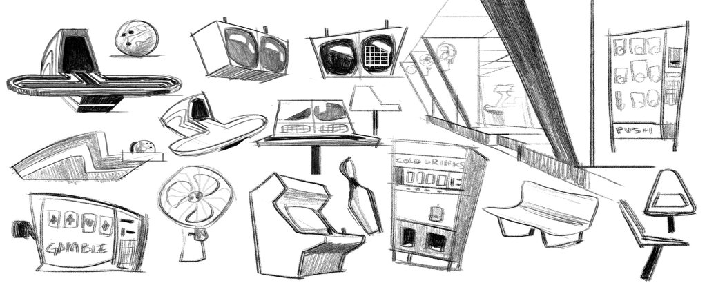 1024x410 Bowling Alley By Bloochikin - Bowling Sketch