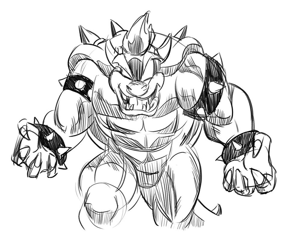 994x804 Bowser By Chauvels - Bowser Sketch