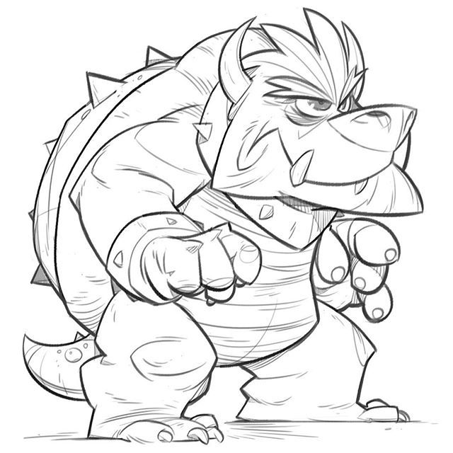 640x640 First Post Of 2017 - Bowser Sketch