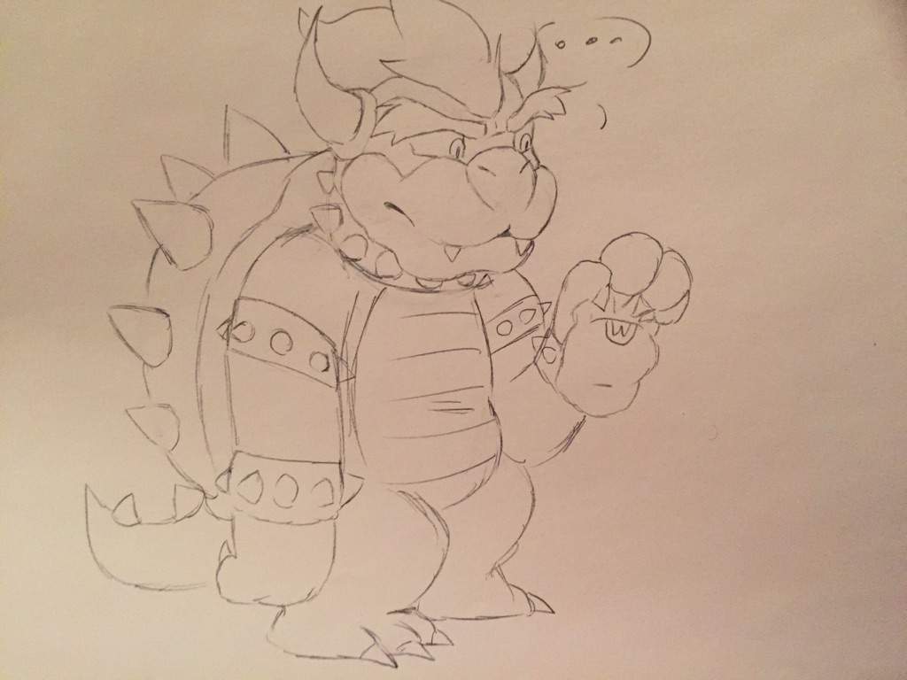 1024x768 Lazy Bowser Sketch Stock 2 Smash Amino - Bowser Sketch