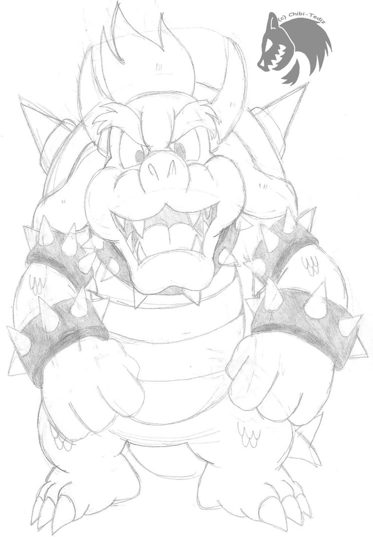 745x1072 M And Lbis Bowser Sketch By Chibi Tediz - Bowser Sketch