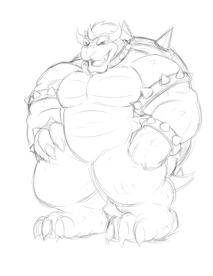 695x900 Bowser - Bowser Sketch