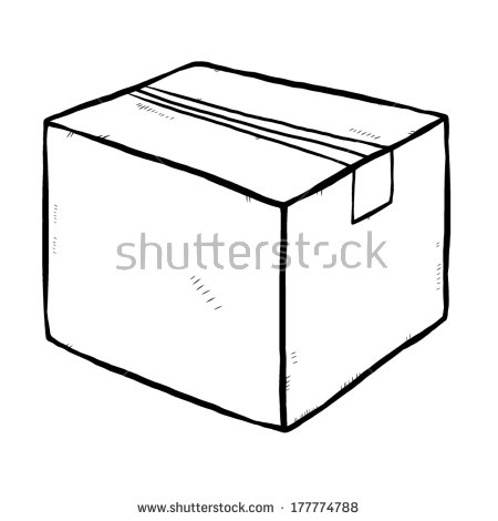 450x470 Collection Of Free Boxes Clipart Sketch. Download On Ubisafe - Box Sketch