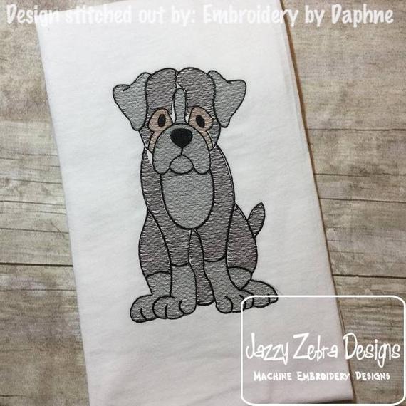 570x570 Boxer Dog Sketch Machine Embroidery Design Instant Download Etsy - Boxer Dog Sketch