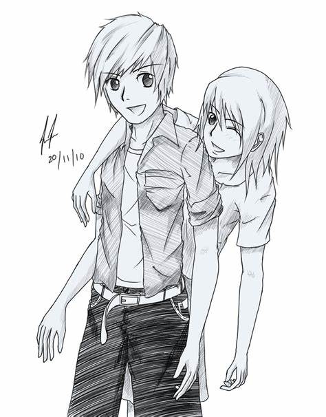 474x606 Anime Boy And Girl Drawing Holding Hands. Holding Hands By - Boy And Girl Holding Hands Sketch