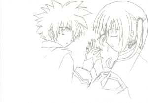 300x210 Anime Girl And Boy Holding Hands Drawing - Boy And Girl Holding Hands Sketch