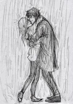 236x336 Guy Hugging Girl Drawing - Boy And Girl Hugging Sketch