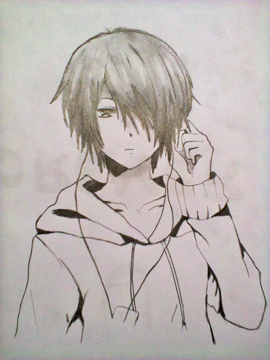 Boy Anime Sketch at PaintingValley.com | Explore collection of Boy ...