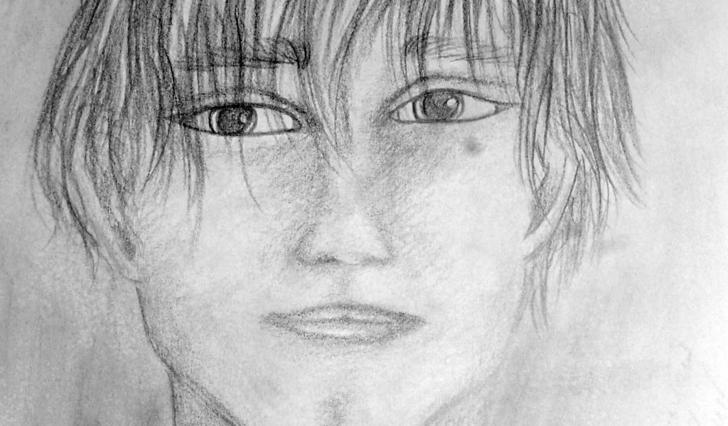 1024x600 Boy Cute Face Sketch - Boy Face Sketch