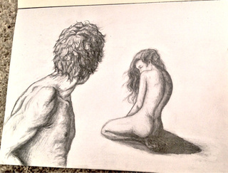 320x243 Boy Sees Girl, You Know The Rest - Boy Girl Sketch
