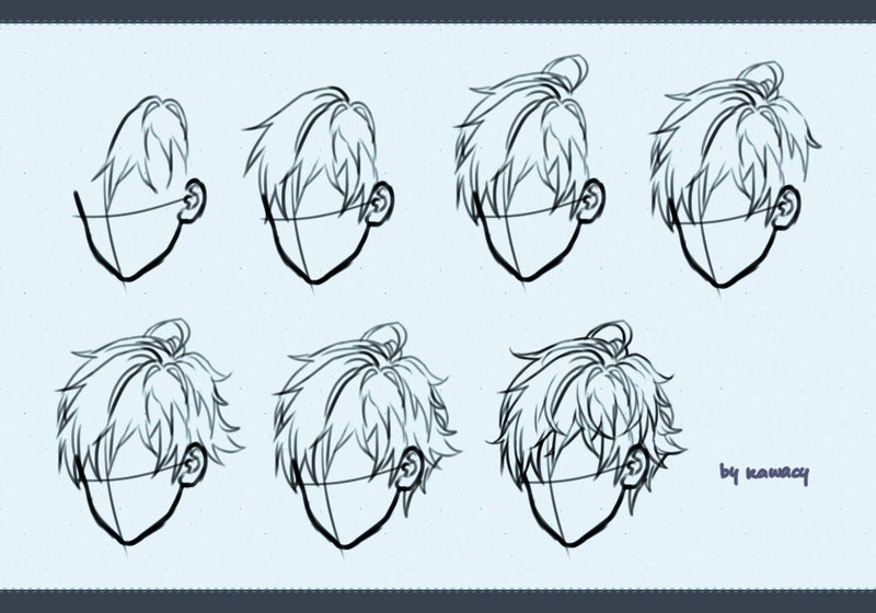 How To Draw Hair Boy Step By Step Howto Techno