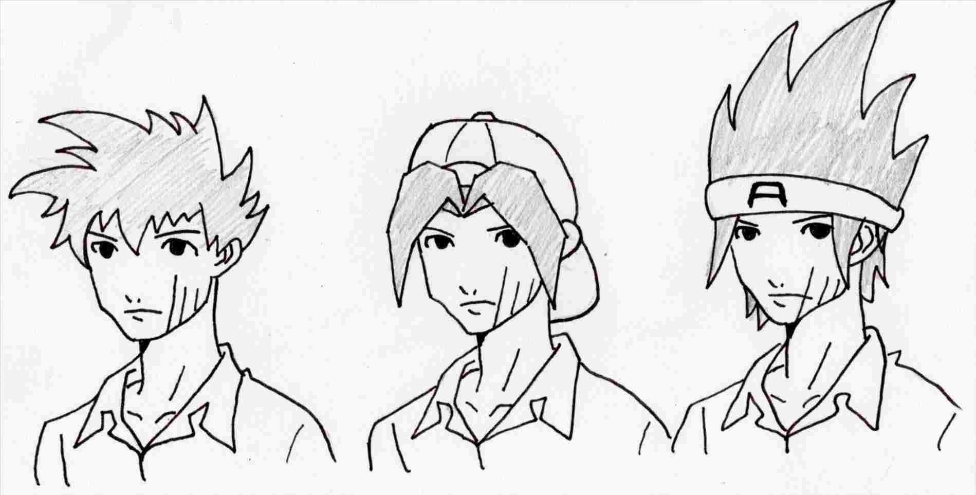 1899x963 Sketch Anime For Men Male Awesome Hairstyle Rhfaylinnartcom Boy - Boy Hair Sketch