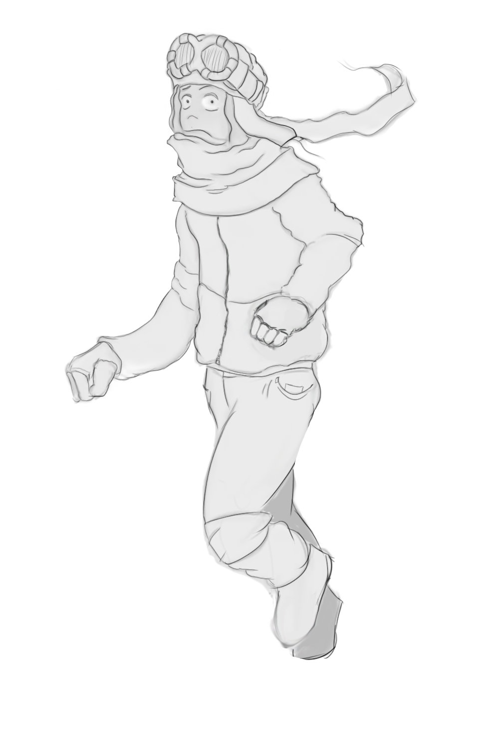 992x1464 Fengshui Star - Boy Running Sketch