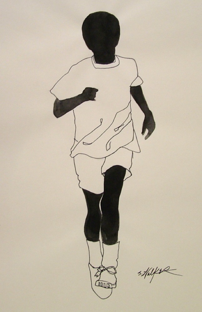 648x1000 Steve Walker Artist - Boy Running Sketch