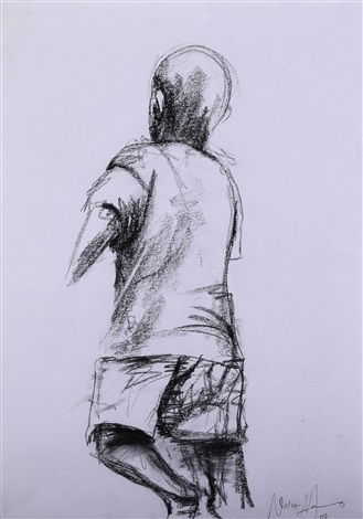 329x470 Young Boy Running By Nelson Makamo On Artnet - Boy Running Sketch