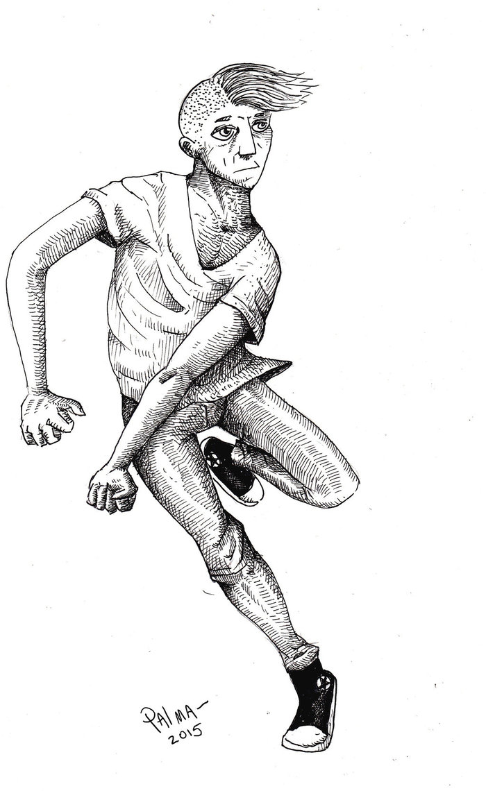 700x1140 Boy Running By Deinoscaos - Boy Running Sketch
