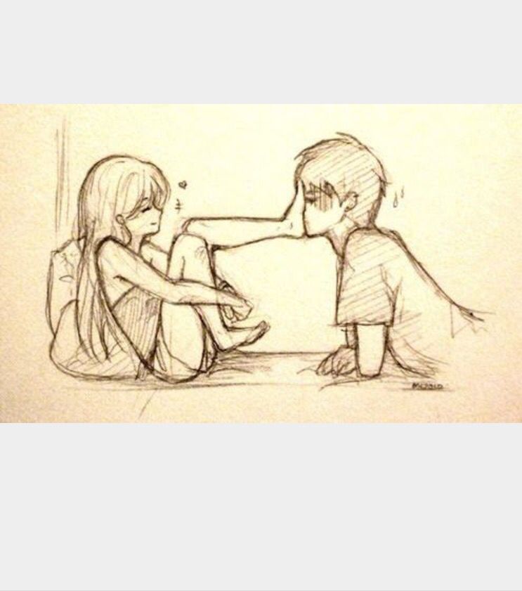 743x841 Gf Kicking Bf In Face Sketch Artdrawing Drawings - Boyfriend And Girlfriend Sketch