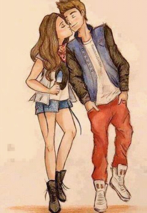 480x694 Love - Boyfriend And Girlfriend Sketch