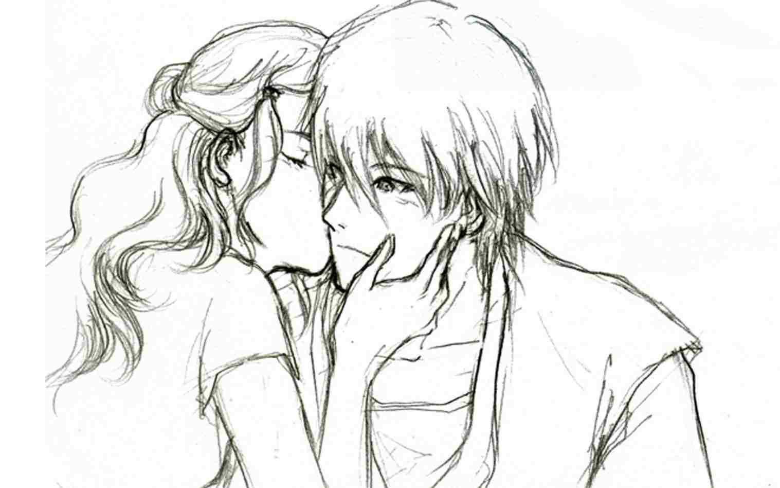 1517x948 Sketch Of Rhartisticcom Boy Boyfriend And Girlfriend Hugging - Boyfriend And Girlfriend Sketch