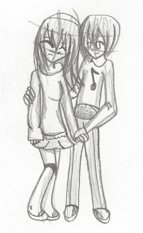 Pencil Sketch Boyfriend Girlfriend Boy And Girl Holding Hands Drawing Rectangle Circle