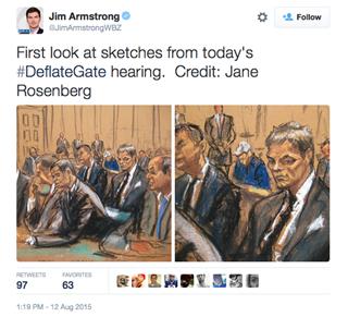 320x291 Courtroom Sketch Of Tom Brady Goes Viral - Brady Sketch