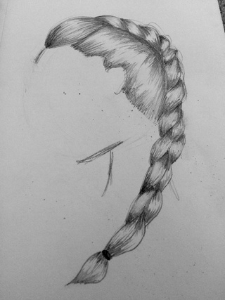 320x427 Sedentary Not My Best. I Did This Off Of Selena Gomezs Warrior - Braid Sketch