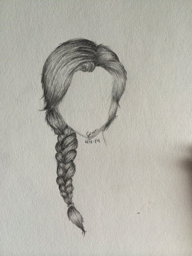 774x1032 Side Braid Sketch By Minniemochi Drawing Sketches - Braid Sketch