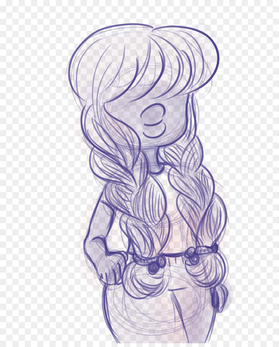 900x1120 Visual Arts Drawing Sketch - Braid Sketch