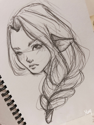 320x427 Braids Drawings On Paigeeworld. Pictures Of Braids - Braid Sketch