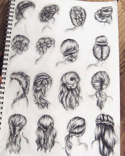 400x500 How To Draw A Braided Hairstyle Braids Drawing Art - Braided Hair Sketch