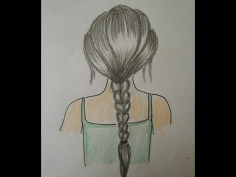 Braided Hair Sketch At Paintingvalleycom Explore