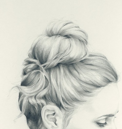 500x527 Braided Bun Sketch Pictures, Photos, And Images For Facebook - Braided Hair Sketch