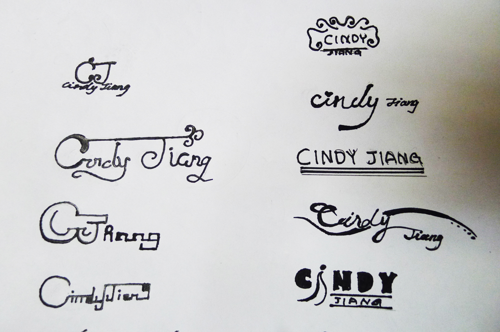 1000x664 Process Sketches Cindy Jiang Personal Brand Cloegre - Brand Sketch