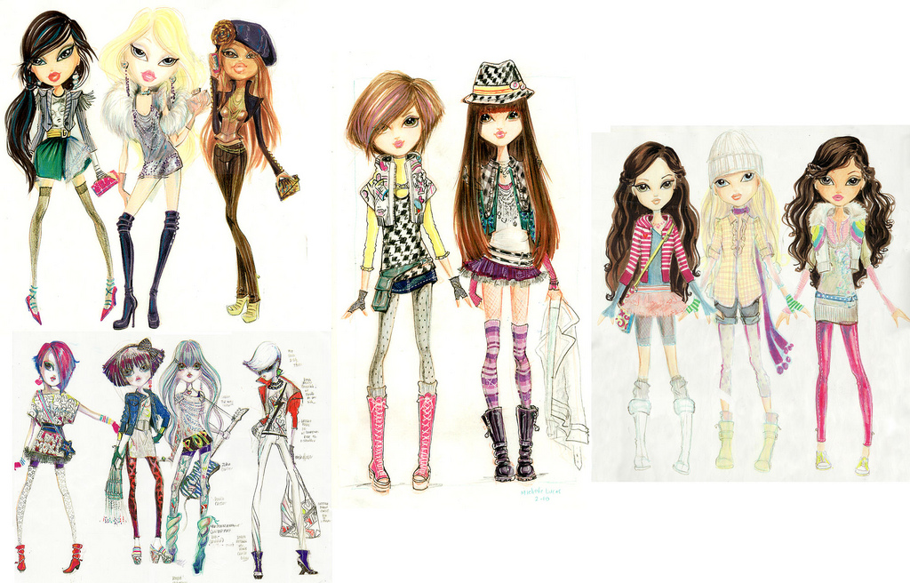 1024x656 A Few Bratz And Moxie Girlz Designs View In All Sizes Gt - Bratz Sketches