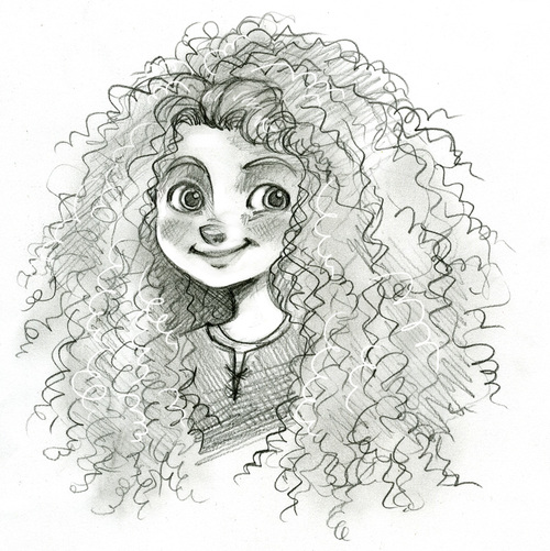 500x501 Image About Hair In 3 By Lila On We Heart It - Brave Sketch