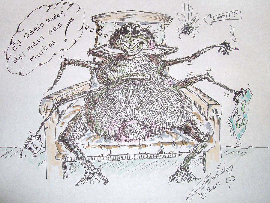 900x678 Brazilian Wandering Spider Drawing By Paul Chestnutt - Brazilian Sketch