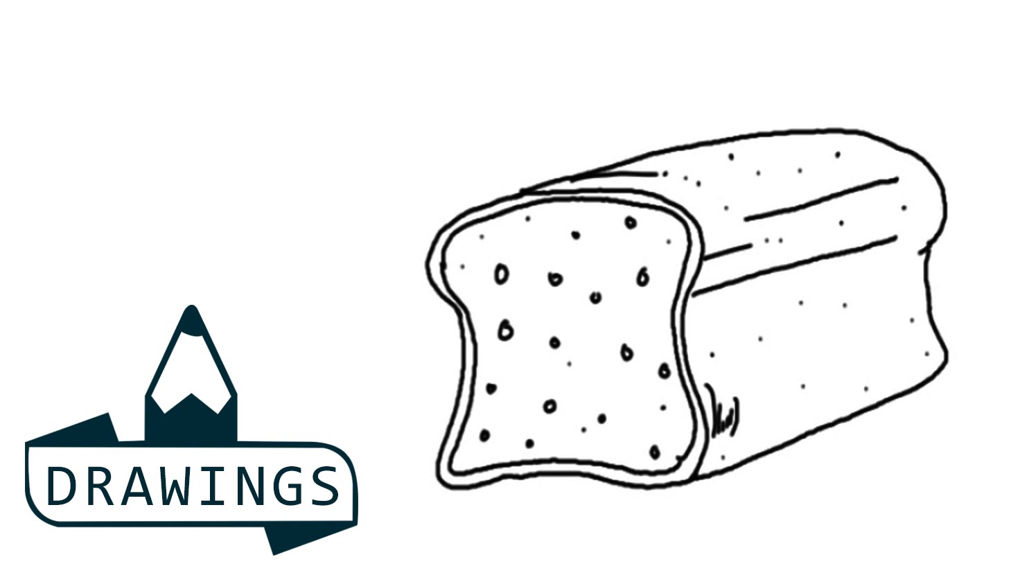 1459x830 Speed Drawing How To Draw A Bread - Bread Sketch