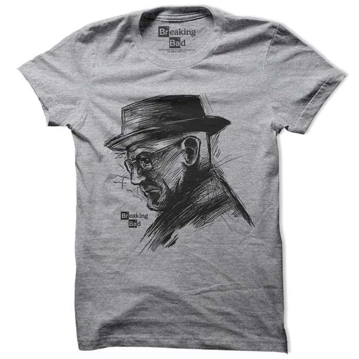700x700 Breaking Bad Walter White Sketch T Shirt Walter White Tee Redwolf - Breaking Bad Sketch