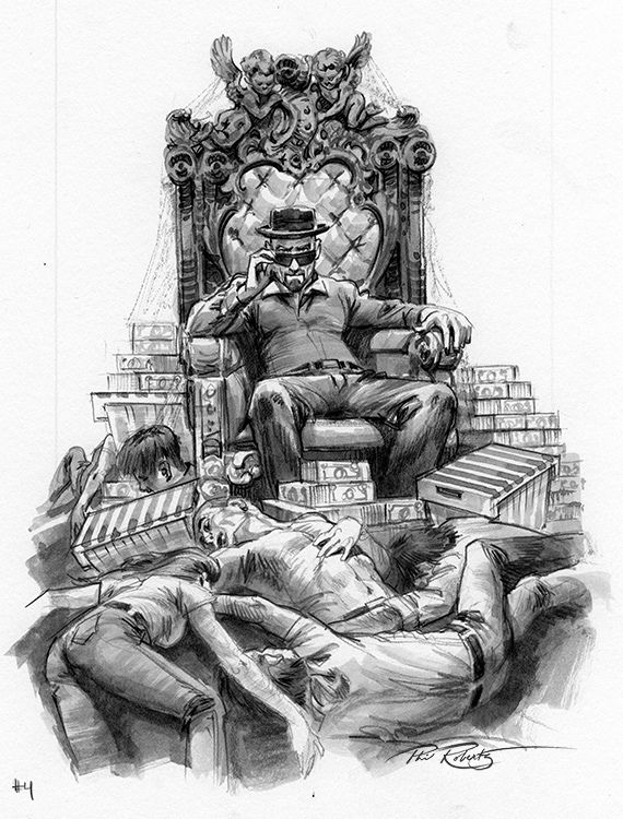 570x750 Breaking Bad Sketch By Phil Roberts. Pizza Tossers Support Group - Breaking Bad Sketch