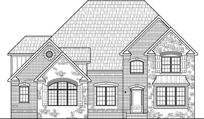 717x421 House Drawings 5 Bedroom 2 Story House Floor Plans With Basement - Brick House Sketch