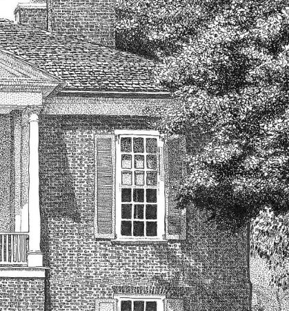 419x451 How Do You Draw Bricks - Brick House Sketch