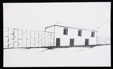 375x231 Large Brick House Drawing By Michelle Hightower Saatchi Art - Brick House Sketch