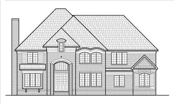 599x357 Small Brick House Floor Plans 4000 Sf 5 Bedroom 2 Story Design - Brick House Sketch