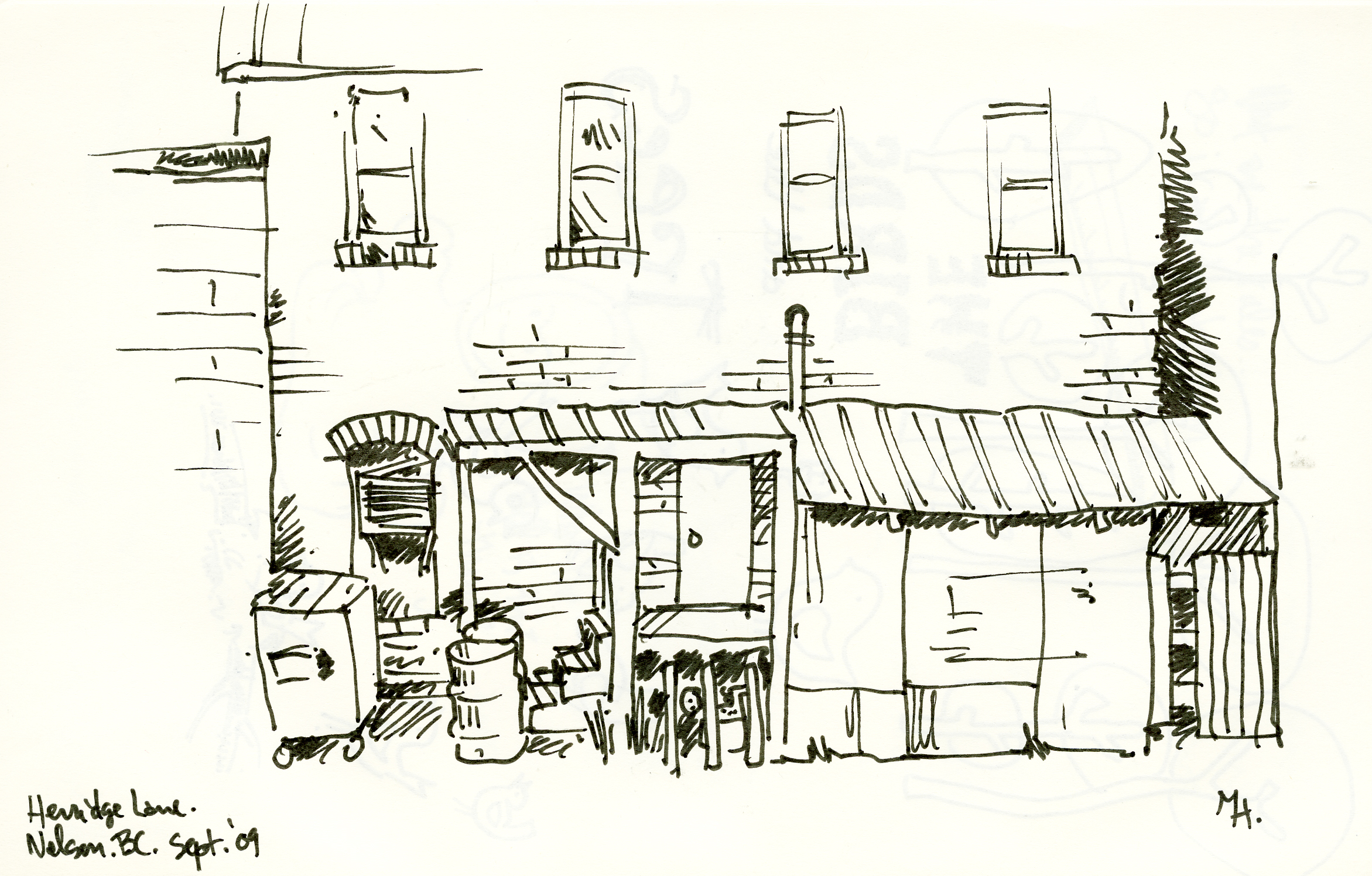 2343x1496 Sketches Michael Hepher - Brick House Sketch